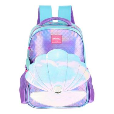 Imagem de Mochila Escolar Infantil de Costas IS41081UP Fundo do Mar Cor:Violeta 