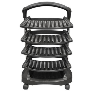 Imagem de Carrinho Expositor De Esmaltes Diva Preto Para 80 Esmaltes - Santa Cla