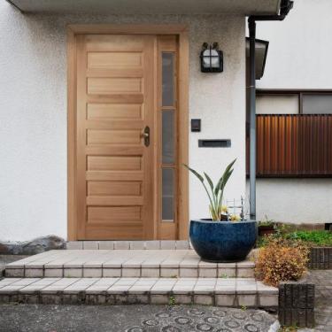 Imagem de Kit Porta de Madeira Vitrô Esquerda 213cmx130cmx12cm PE28 Esel