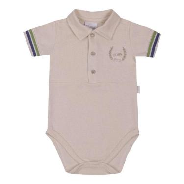 Imagem de Body Curto Luxo Bebê Menino Bordado Polo Verão Paraiso 13998-Masculino