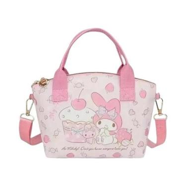 Imagem de Bolsa De Cosméticos De Couro PU Hello Kitty De Grande Capacidade Para 