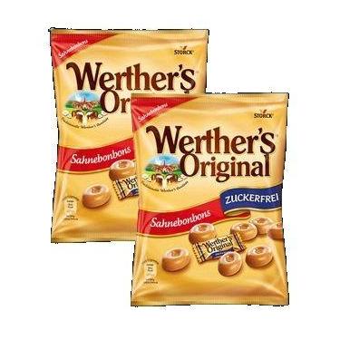 Imagem de 2 BALA DE LEITE WERTHERS ORIGINAL Sugar Free Zero Açucar 70G - Werther