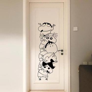 Imagem de Adesivo de parede Crayon Shin-chan empilhado para decoração de quarto 