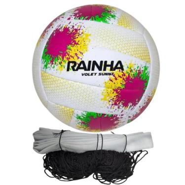 Imagem de Kit Bola De Vôlei Rainha Sunny Rede De Mini Vôlei Master Rede Seda 5 M