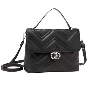 Imagem de Bolsa Feminina Transversal Espaçosa  Austin - Kl, Preto