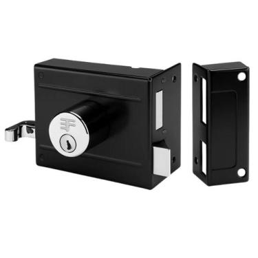 Imagem de Fechadura Portão Sobrepor 1130 3f Preto Chaves Yale