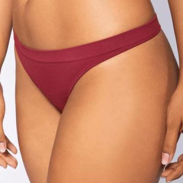 Imagem de Calcinha Loba Fio Dental Clássica Sem Costura 40600-001, Marsala, 8, G