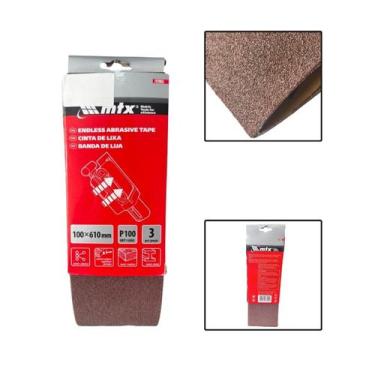 Imagem de Cinta De Lixa 100 X 610mm 100 Graos 3 Pçs - MTX