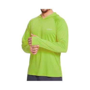 Imagem de Camiseta Com Capuz Masculina Leve E De Secagem Rápida Com Proteção Sol