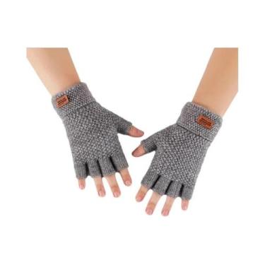 Imagem de Luvas De Lã De Alpaca Quentes Para O Inverno Masculinas, Tricotadas, S