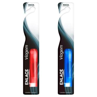 Imagem de Escova Dental Enlace para Viagem Macia - Embalagem com 12 Unidades