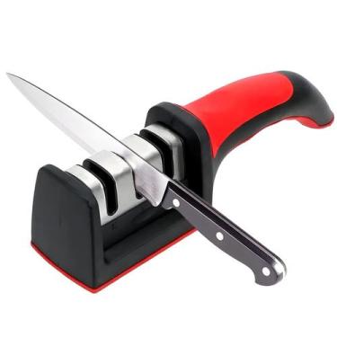 Imagem de Amolador Afiador Facas Profissional Corte Aço Inox 3 em 1 - DS