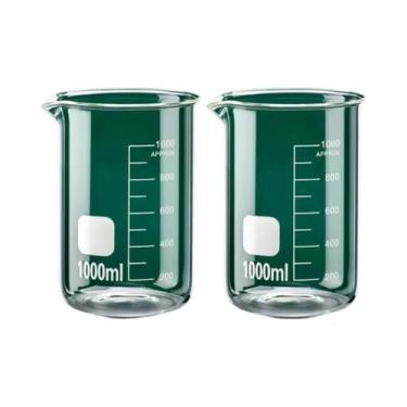 Imagem de Conjunto De 2 Copos Medidores De Vidro Borossilicato De Alta Qualidade