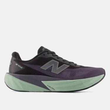 Imagem de Tênis New Balance Fuelcell Rebel V5 Masculino, Preto, Verde claro, 44