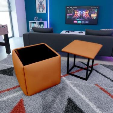 Imagem de Puff 5 em 1 Design Moderno em Aço material sintético Resistente Versát