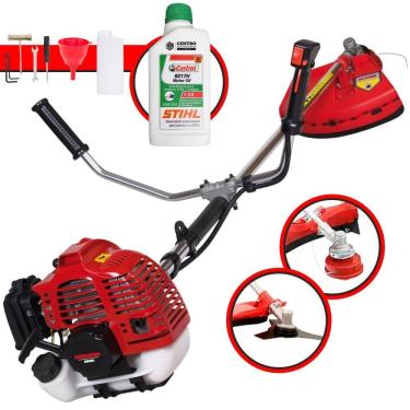 Imagem de Roçadeira Com ÓLEO STIHL Kawashima KW52-L 2T 52cc 2,5HP Robusta de Alta Potência e Performance Ideal Para Manutenção de Rodovias