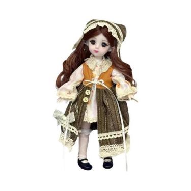 Imagem de Boneca Princesa BJD De 30cm Com Cabelo Longo, Brinquedo Articulado DIY