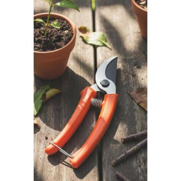 Imagem de Tesoura Poda Jardim Laranja Aço Corte Preciso Leve - Congratulations S