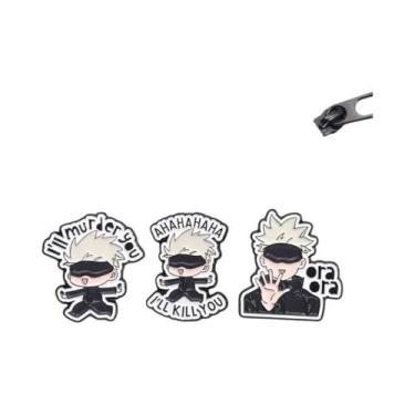 Imagem de Broches De Anime Gojo Satoru E Itadori Yuji, Pins De Personagens De De