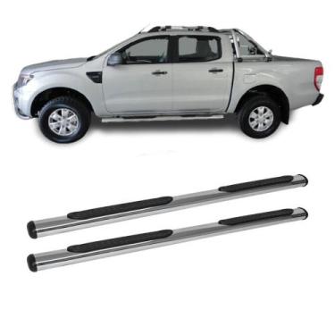 Imagem de Estribo Ranger 2013 2014 2015 a 2020 Cabine Dupla Cromado - CCF