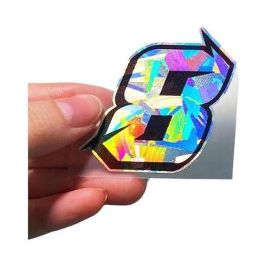 Imagem de Adesivos Holográficos Refletivos De Números Árabes Para Motocicletas, 