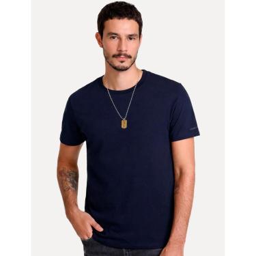Imagem de Camiseta John John Masculina Slim Fit Simple Azul Marinho-Masculino