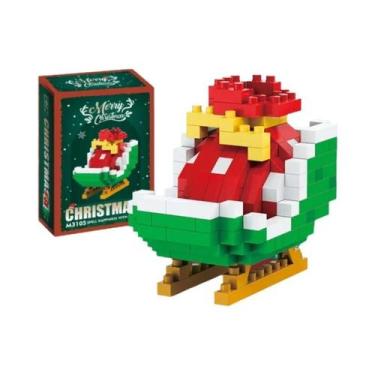 Imagem de Blocos De Montar Micro Do Papai Noel E Renas, Jogo De Dominó DIY, Queb