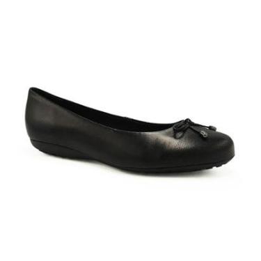 Imagem de Sapatilha Bottero Couro Legítimo Preto Bico Redondo Laço 353601-Feminino