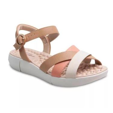 Imagem de Sandalia feminina modare ortopedica 7142124, 39, CORAL TAN/CREME