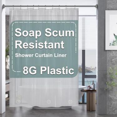 Imagem de Cortina de chuveiro Amazer Bath Plastic PEVA 150x180cm Transparente - 