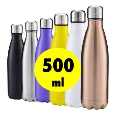 Imagem de Garrafa Inox Térmica 500ml Gelado Quente Academia Caminhada - Sou Mais