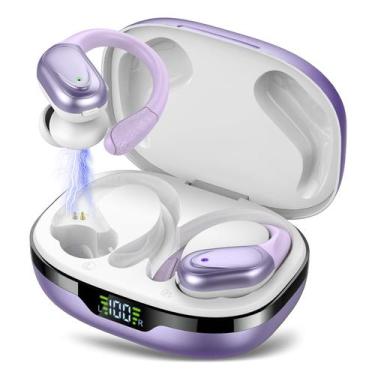 Imagem de Fones de ouvido sem fio CASCHO Ear Buds Bluetooth 5.3 60 horas roxos