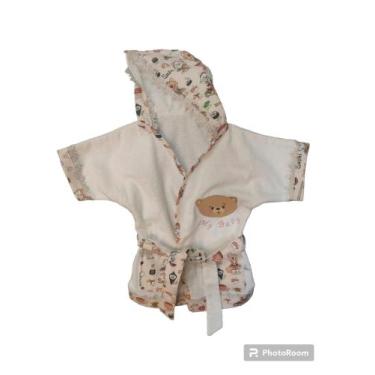 Imagem de Roupão infantil com capuz - Arco-íris Bordados 