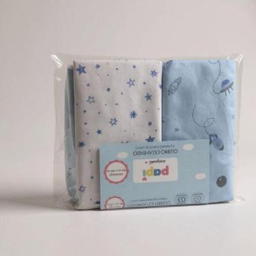 Imagem de Manta Cueiro Flanelado Papi 80x50cm Bebê Menino - Kit 3 Unidades Cor:M