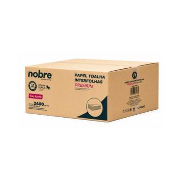 Imagem de Caixa Papel Interfolha 2400 Fls Folha Dupla Premium Nobre