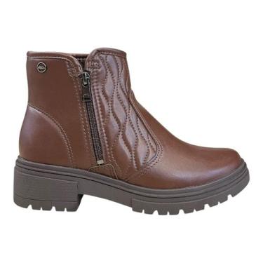 Imagem de Bota Coturno Feminino Dakota Casual Conforto Tratorado Zíper Cano Curt