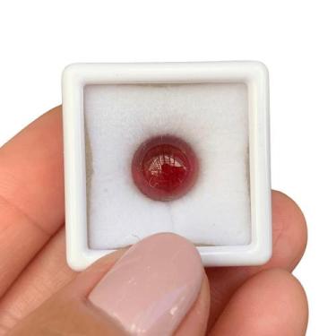 Imagem de Turmalina Rubelita Olho-de-Gato Oval Cabochão 6,48ct - ENE2ESE Gemston