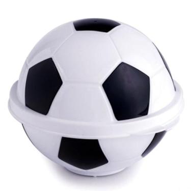 Imagem de Porta Doces Bola Futebol Potinho com tampa 380ml - Plasútil