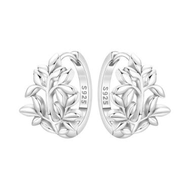 Imagem de Brincos De Argola Vintage Em Prata Esterlina 925 Para Mulheres, Joias 