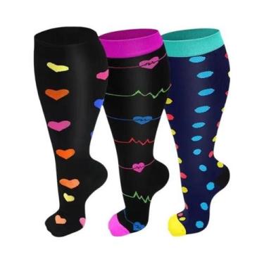 Imagem de Meias De Compressão Masculinas plus Size 2XL-7XL 20-30 mmHg, Meias De 