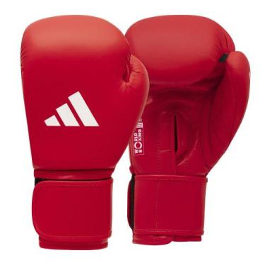 Imagem de Luva em Couro adidas World Boxing Approved -, Vermelho, 10oz