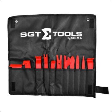 Imagem de Kit Espátulas Desmontagem Automotiva 11 Peças Nylon Removedor Grampos 