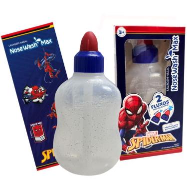 Imagem de Dispositivo para Lavagem Nasal Agpmed Nosewash Max Spider Man Infantil e Adulto 240ML
