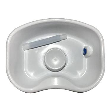 Imagem de Segolike Descanso de pescoço em lavatório de cama, bandeja de lavagem de cabelo para pia, equipamento de salão para cabelo, tigela de xampu portátil, lavatório, branco 70 cm