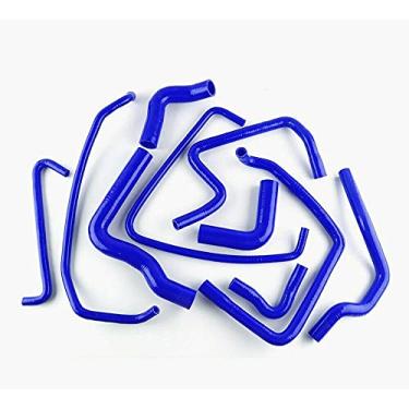Imagem de LUXERAD Kit de mangueira de radiador de refrigeração de silicone de desempenho de 3 camadas 4,5 mm para Peugeot 205 1,6L, 1,9L /309 GTI 8V (azul)