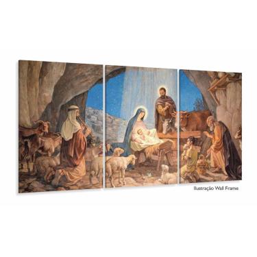 Imagem de Quadro Decorativo Sala Quarto Escritório Jesus Presépio 120x