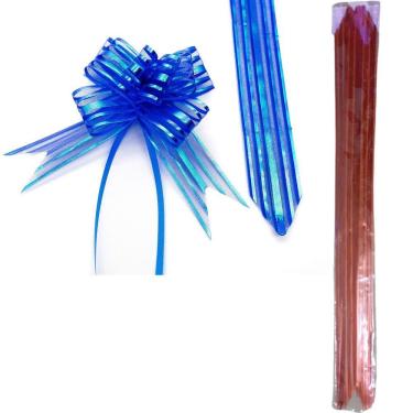 Imagem de Laço Fácil Presente Fita Gravata 3 x 48 cm Vermelho 10 Peças