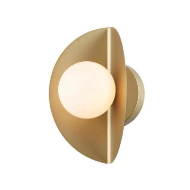 Imagem de Arandela Cacau 1L Dourado E Branco Fosco Bella Hl009