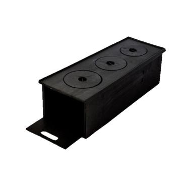 Imagem de Fogão Caipira Com Chapa 3 Furos de Ferro Fundido 65x27x23cm