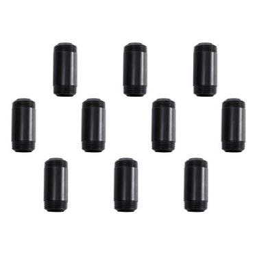 Imagem de Tubo industrial de 1,9 cm x 5 cm, pacote com 10 bicos de ferro preto rosqueados para projetos faça você mesmo/decoração de móveis/prateleiras..., 2 Inch